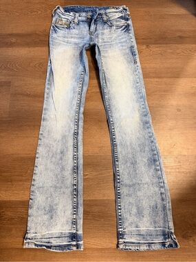 Cowgirl Tuff Light Wash Flare Jeans